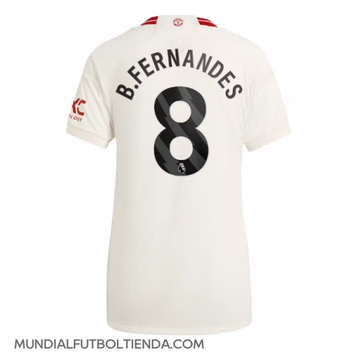 Camiseta Manchester United Bruno Fernandes #8 Tercera Equipación Replica 2023-24 para mujer mangas cortas